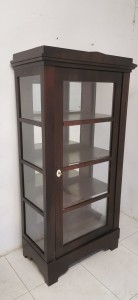 Witrynka mahoń biedermeier oszklona 