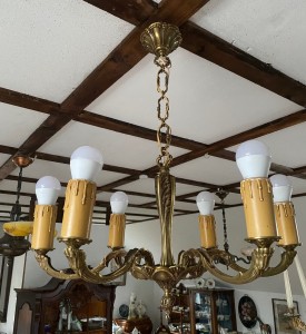 Żyrandol mosiężny 