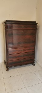 Sekretera biedermeier mahoń piramidalny